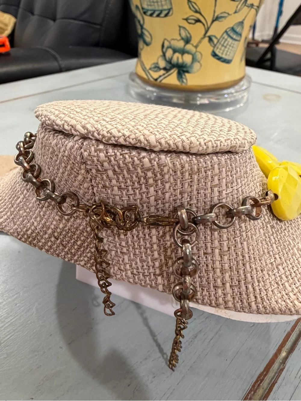 Yellow Statement Bib Necklace and Earring Set